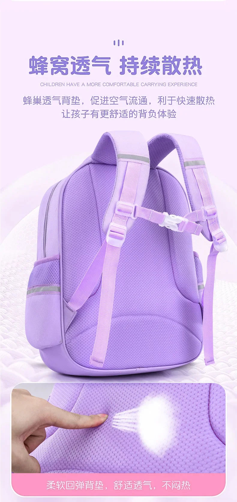 Pupil Schoolbag Backpack Lightweight Student Large Capacity Children's Cartoon Bags Cinnamoroll Sanrio Kuromi My Melody Child