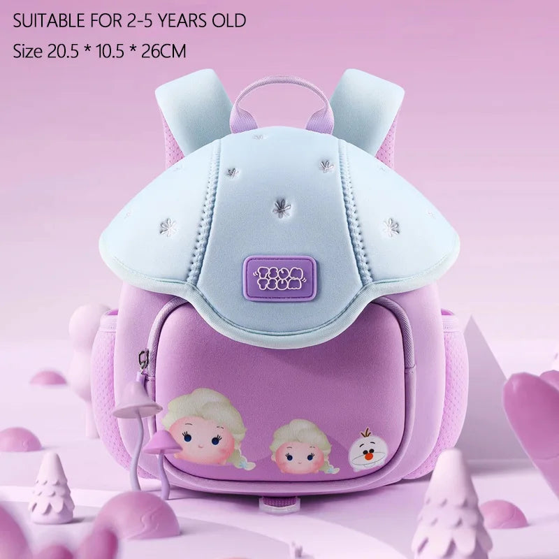 Disney TSUM TSUM Kindergarten Baby Schoolbag Children Girl Boy Cute Mushroom Shaped Backpacks Cartoon Mary Cat Princess Elsa