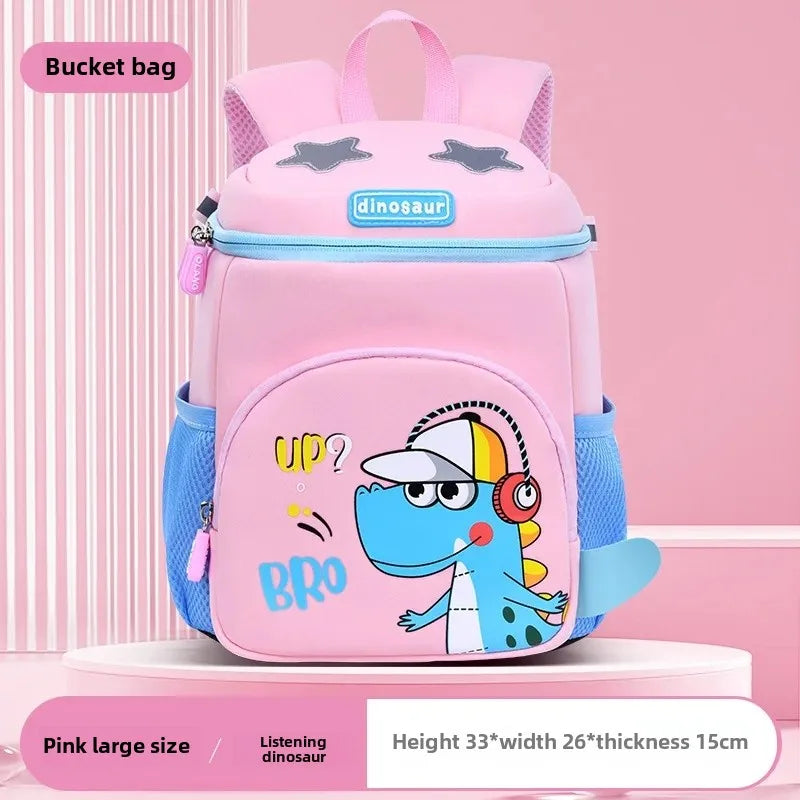 New Cartoon Dinosaur Kindergarten Backpack Spine Protection Lightweight School Bag for Primary School Children