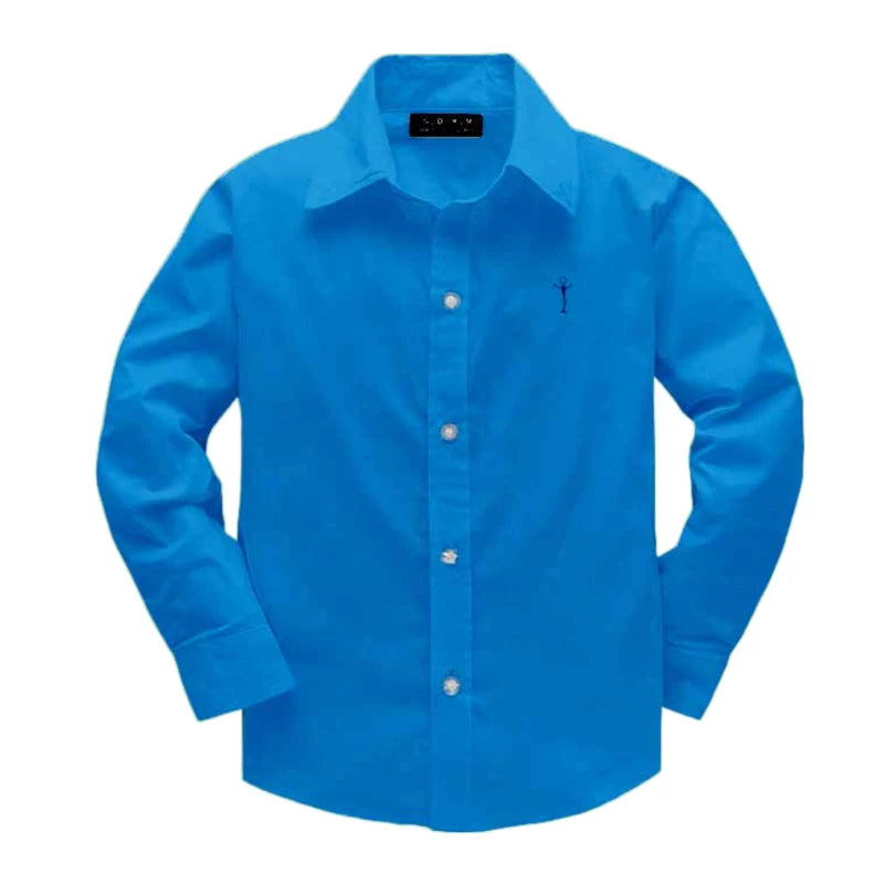 Boys Clothing Birthday party Kids shirt school uniform shirts Autumn Long Sleeve embroidery Little Horse pattern Children Tops