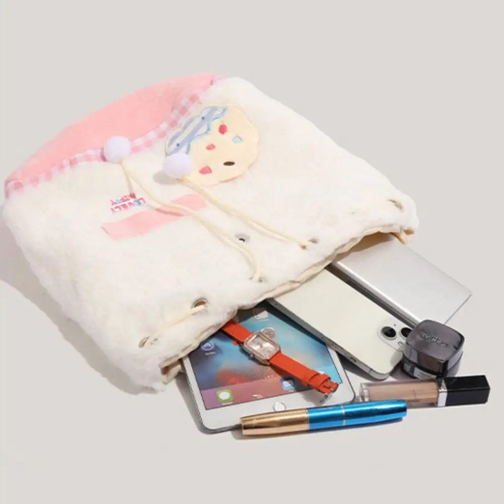 Kawaii Adjustable Shoulder Strap School Bag Large Capacity Inner Layer Cake Backpack Cute Zipper Cartoon School Bag Unisex