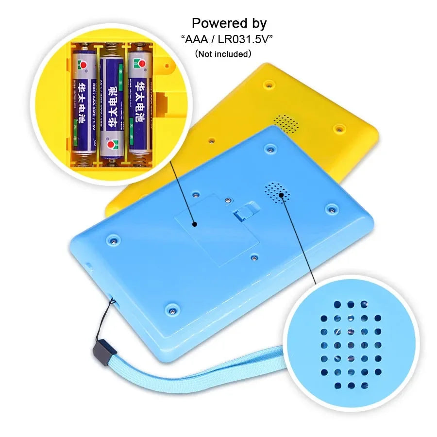 New English and Arabic Kids Tablet Islamic Quran Holy Kuran Learning Toy Bilingual Intelligence Educational Pad Mini Laptop Toys