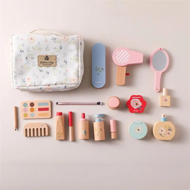 Silicone Baby Makeup Toys Set Simulation Pretend Cosmetics Toys Girls Playing House Game Children Early Education Montessori Toy