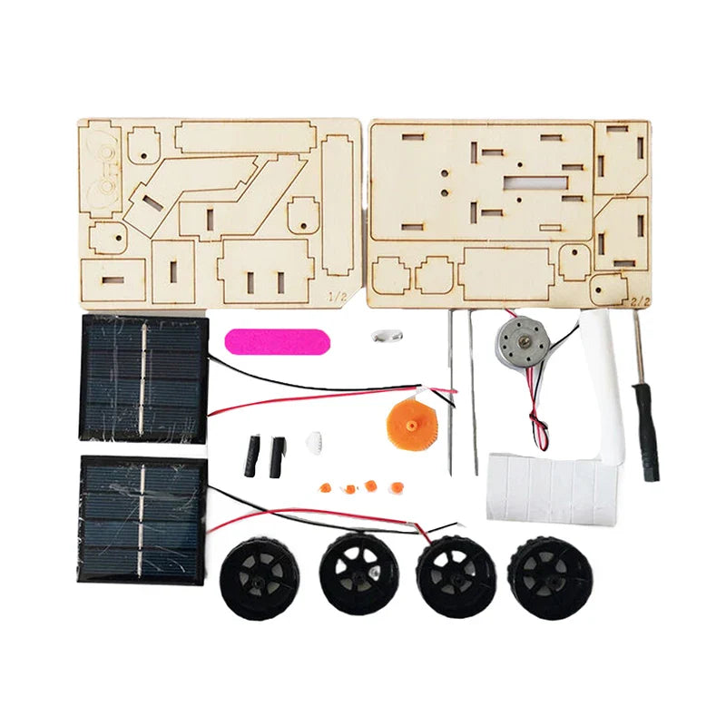 Solar powered lunar rover for children, DIY manual assembly of physical models, children's puzzle training technology toys