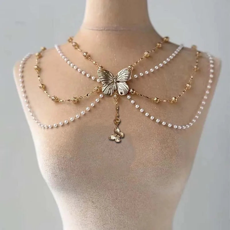 Luxury Multi-layered Zircon  Layer Necklace For Women Gentle Temperament Clavicle Chain Simple Jewelry