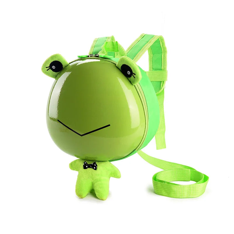 Kindergarten cartoon backpack children aged 1-3 boys girls with double shoulder anti loss backpack cute little chicken hard shel