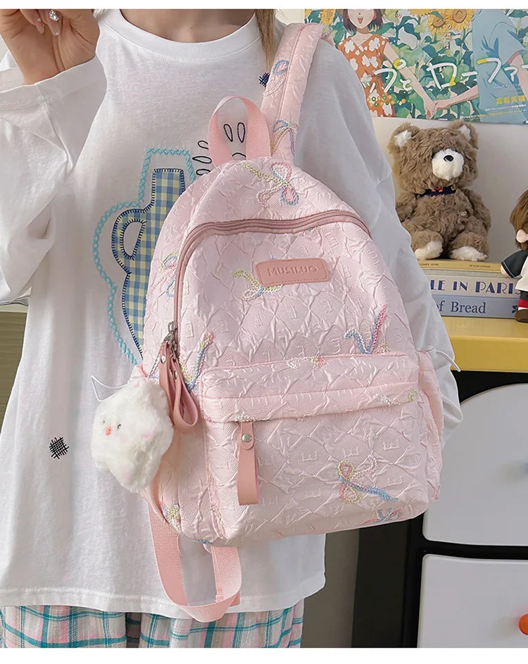 2025 Minimalist College Backpack - Large Capacity Laptop Bag, Waterproof Nylon School Bag with Padded Straps for Teens Ages
