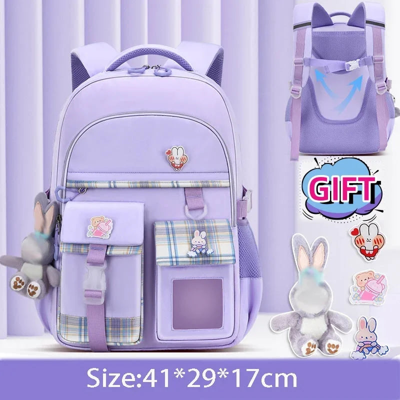 New Type of Lightweight Backpack Primary School Girls Children's Backpack Large Capacity Spine Protection Wholesale Waterproof