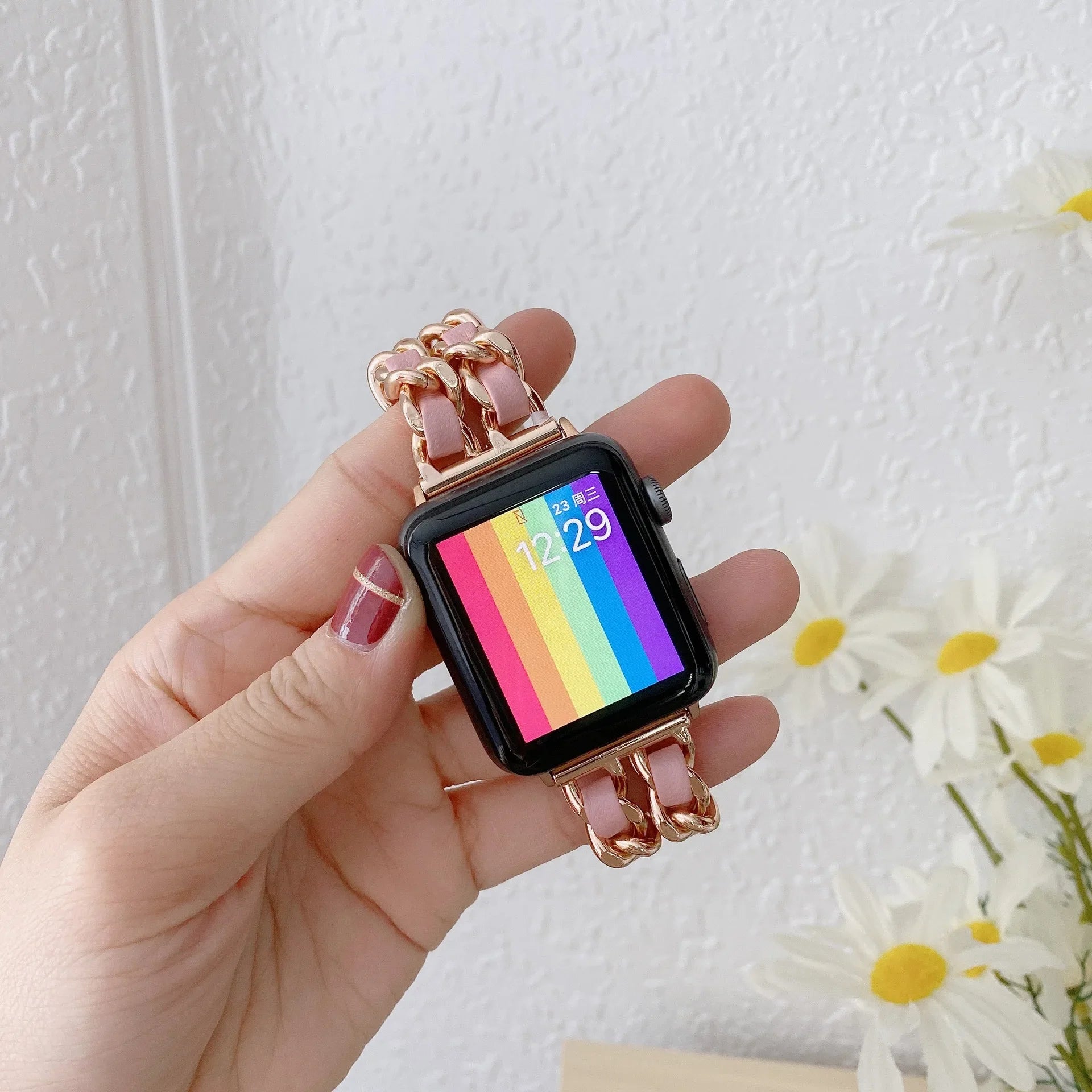 Women Metal Strap for Apple Watch Band 10 9 8 Ultra 46mm 42mm 49mm 7 SE 6 5 41mm 45mm 44/40mm Lady Gold Steel Bracelet Wristband