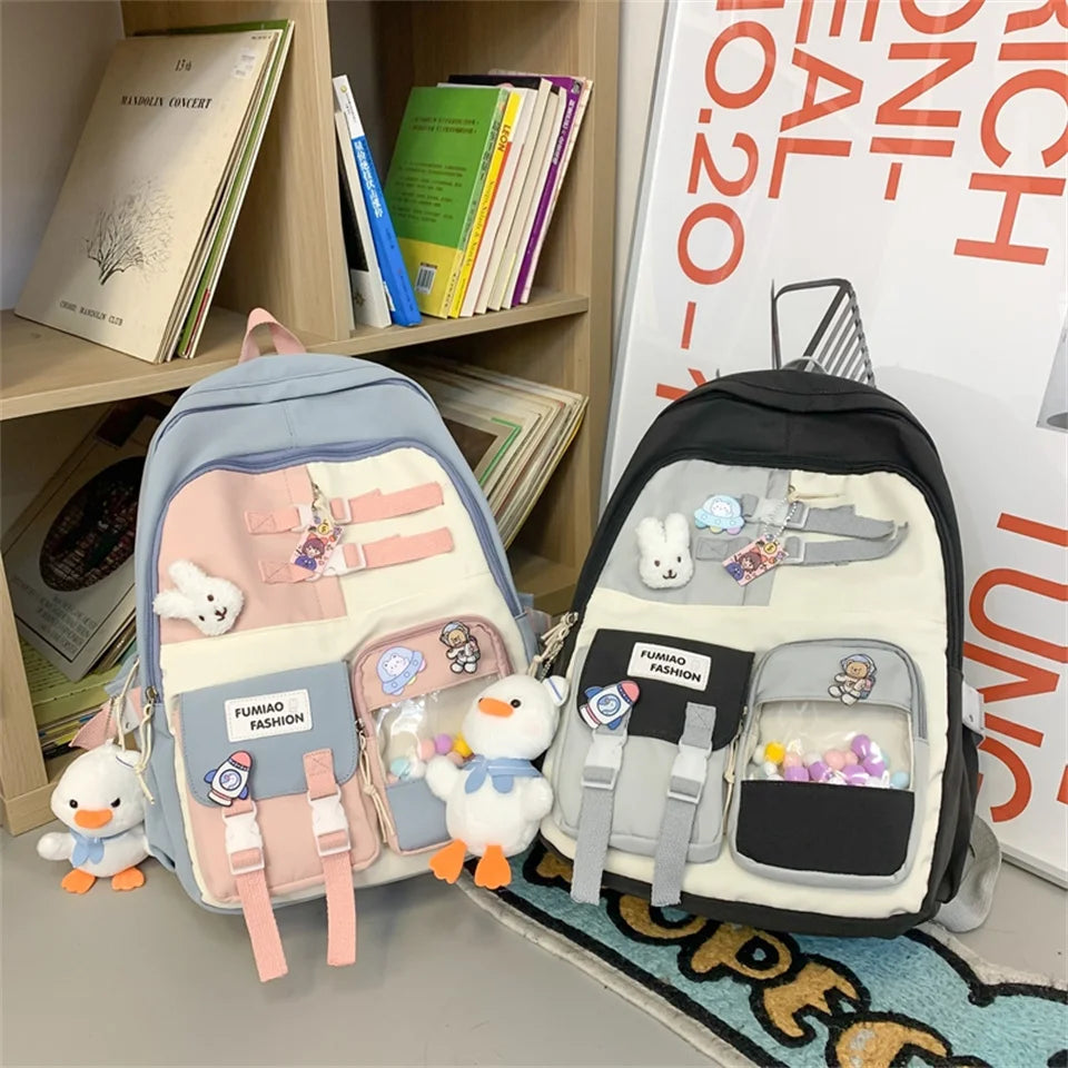 Japanese High School Girls Backpack School Bags for Teenage Girls Multi Pockets New Kawaii Backpack Women Bagpack Cute Mochila