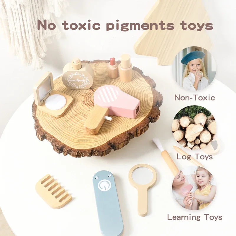 Silicone Baby Makeup Toys Set Simulation Pretend Cosmetics Toys Girls Playing House Game Children Early Education Montessori Toy