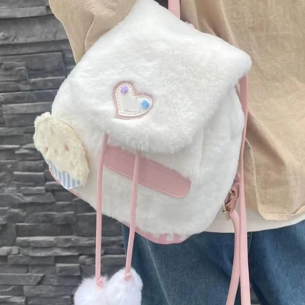 Kawaii Adjustable Shoulder Strap School Bag Large Capacity Inner Layer Cake Backpack Cute Zipper Cartoon School Bag Unisex