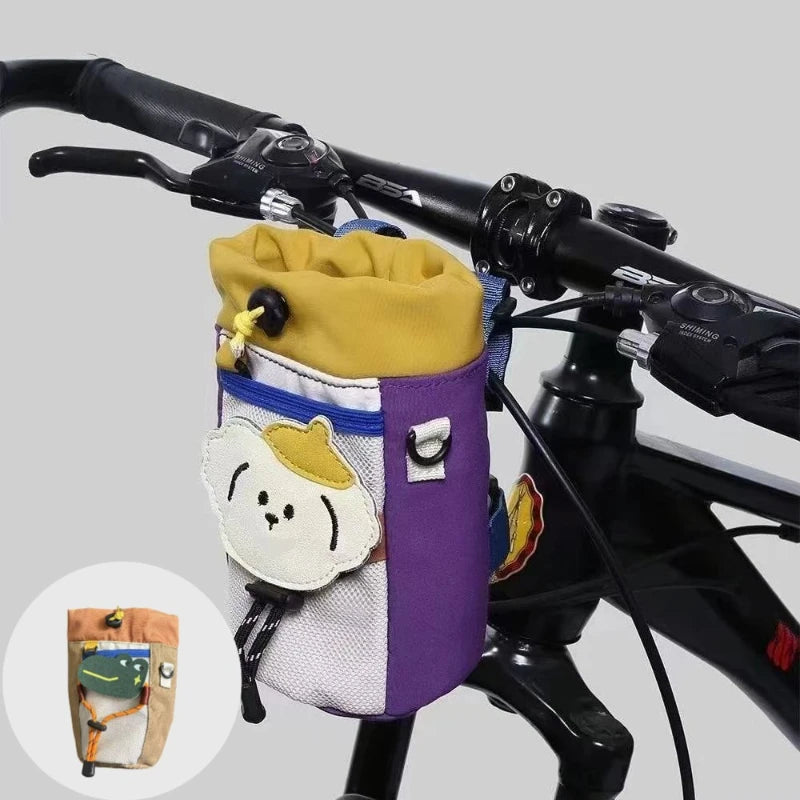Bicycle Water Bottle Bag, Tote Bag, Cartoon Riding Equipment Mountain Bag, Road Bike Front Bag Accessories Bicycle Bags Panniers