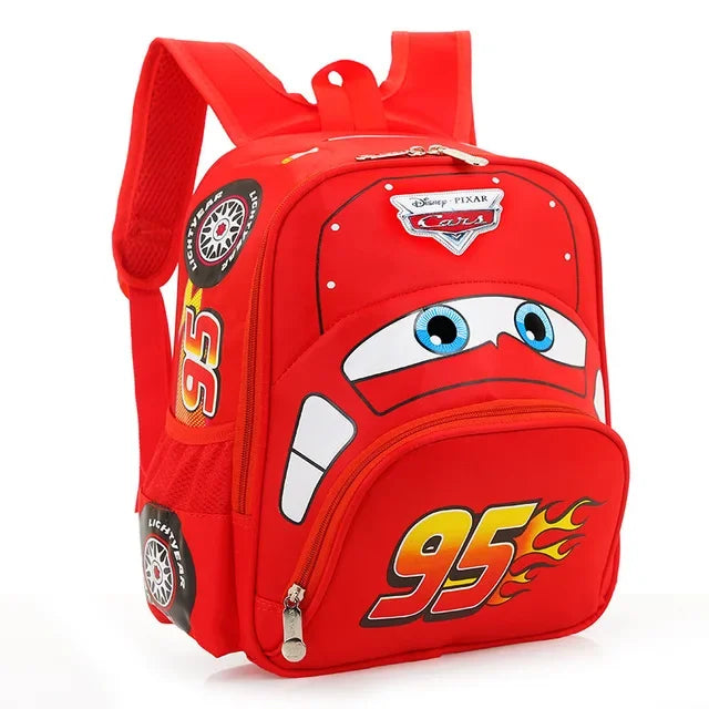 Cartoon Disney Cars 95 Series Kindergarten Safety Schoolbag 3D Car Shape Large Capacity Backpack Boys And Girls Surprise Gifts