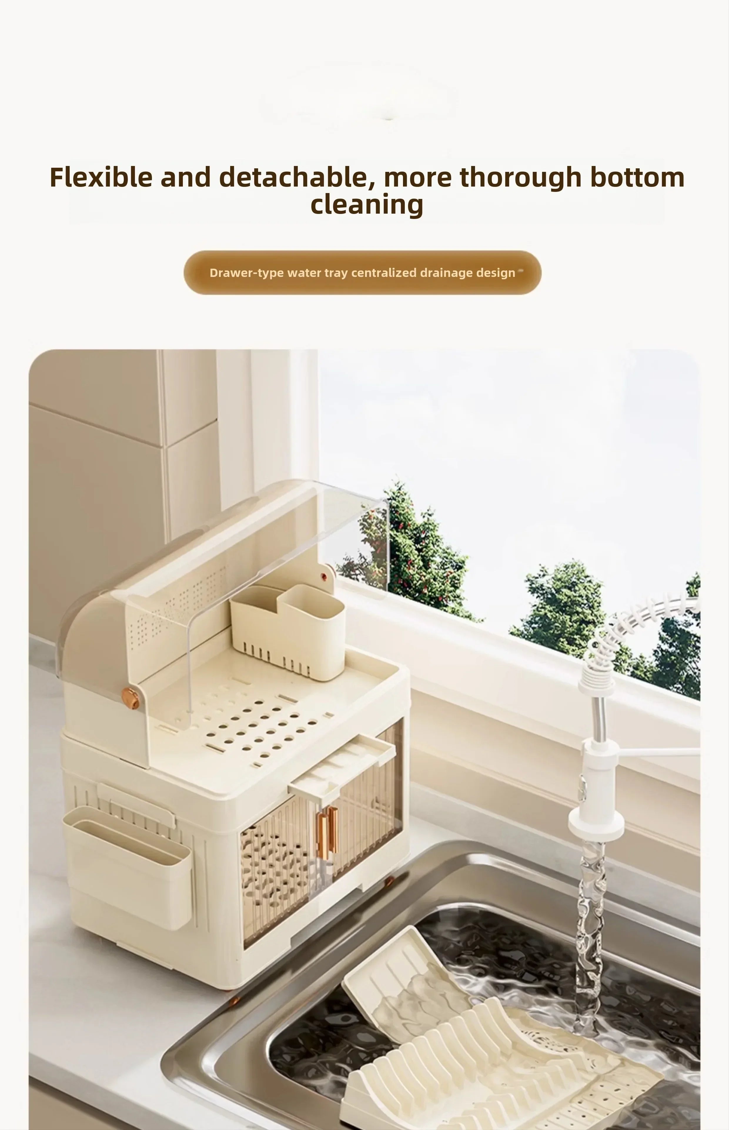 Kitchen Bowl Rack, Tableware Storage Box, Household with Lid, Tableware, Bowl Box, Dish Drain Rack, Plastic Cupboard