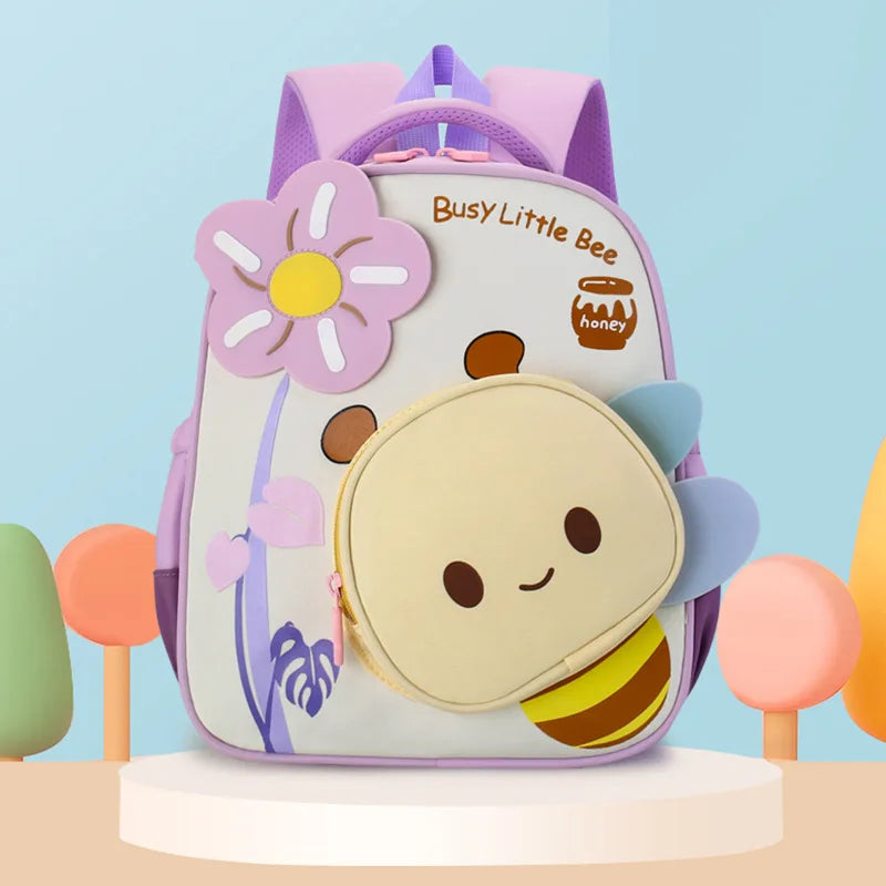 Kindergarten Schoolbag Boys and Girls Schoolbag Cartoon Backpack Anti-lost Small Backpack Children's Bag Mochila Escolar