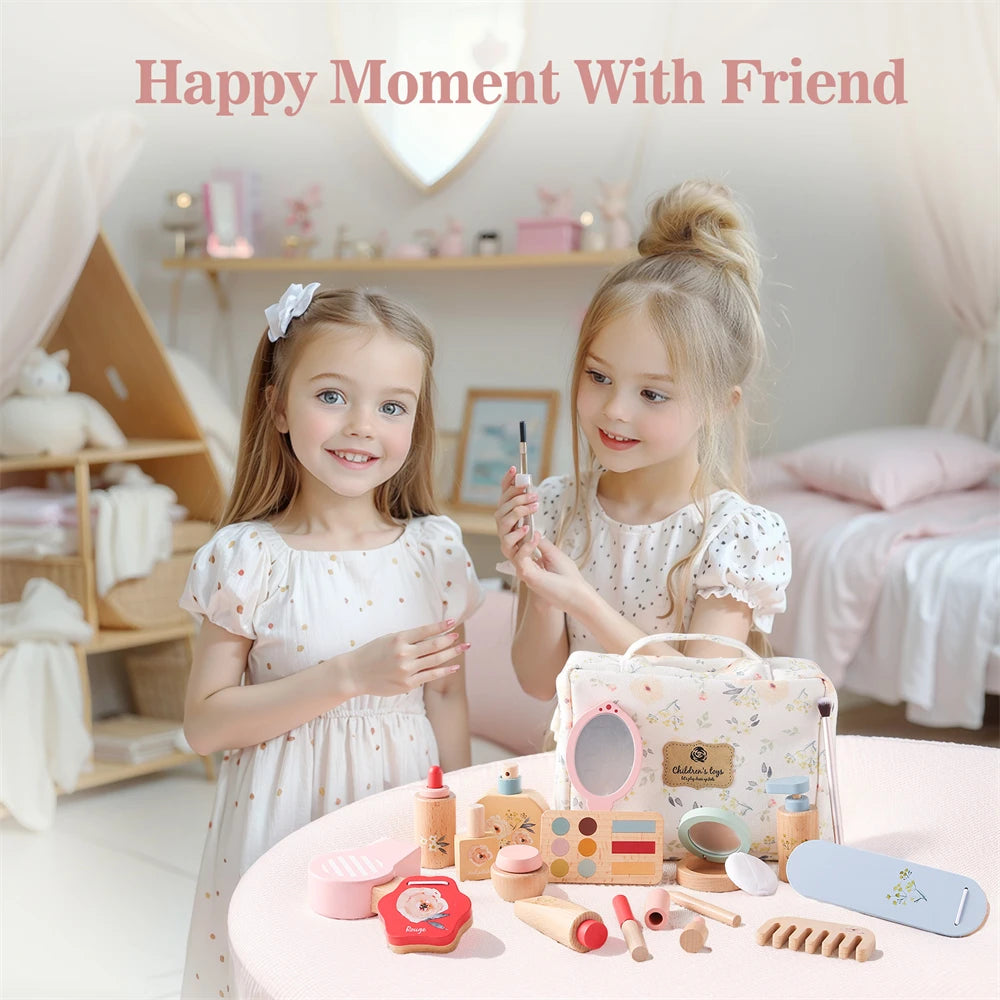 Silicone Baby Makeup Toys Set Simulation Pretend Cosmetics Toys Girls Playing House Game Children Early Education Montessori Toy