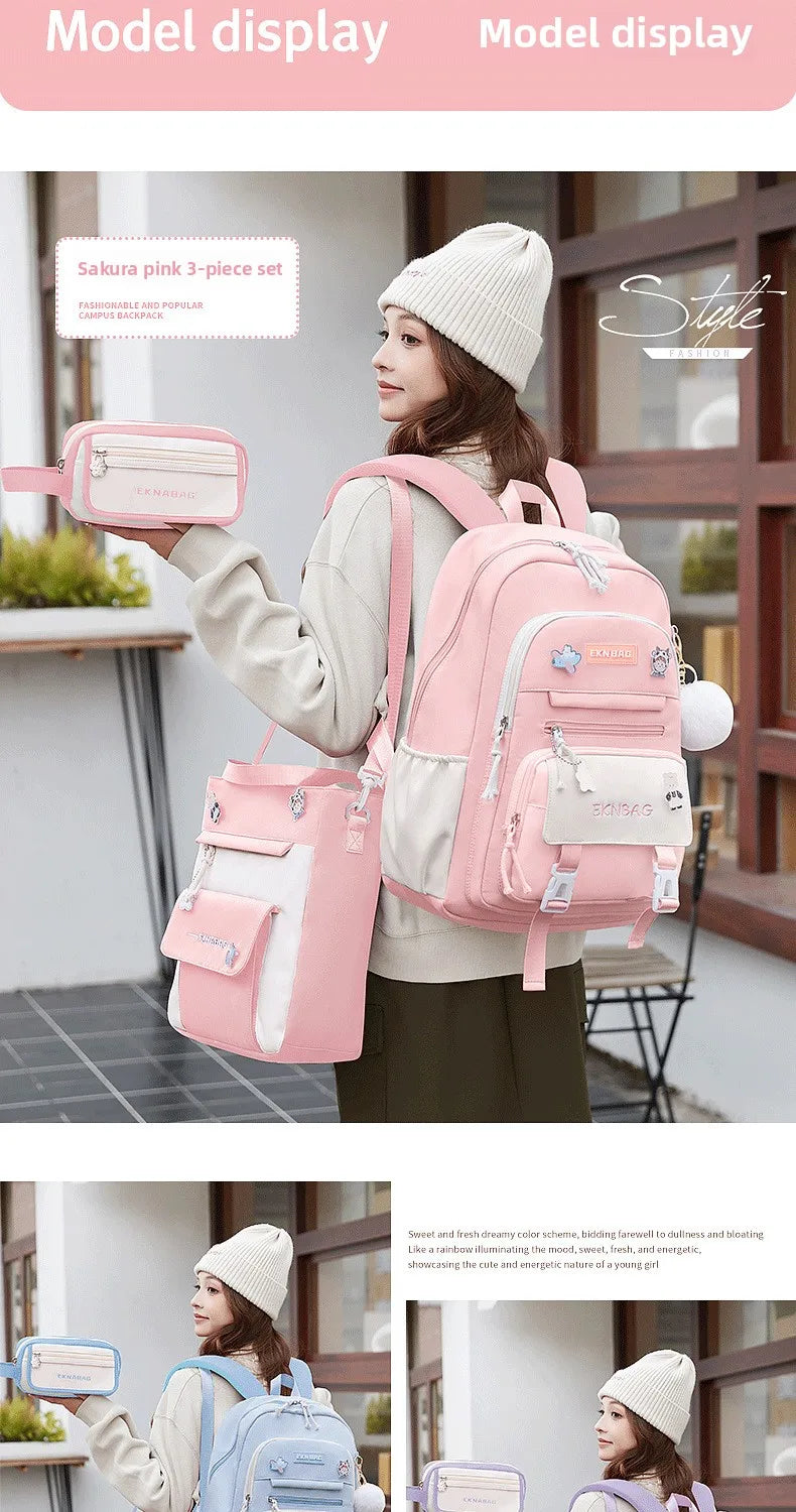 Child Girl Backpacks Primary Junior High School Bags for Girls Children Kids Bookbag Backpack New 2025 Back to School Girl Gift
