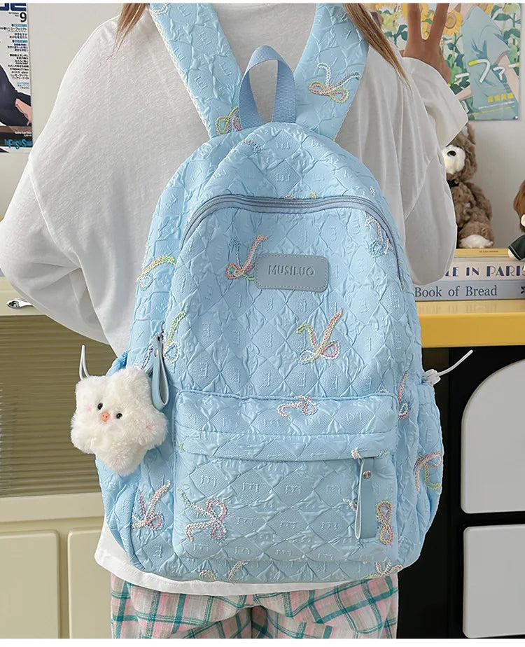 2025 Minimalist College Backpack - Large Capacity Laptop Bag, Waterproof Nylon School Bag with Padded Straps for Teens Ages