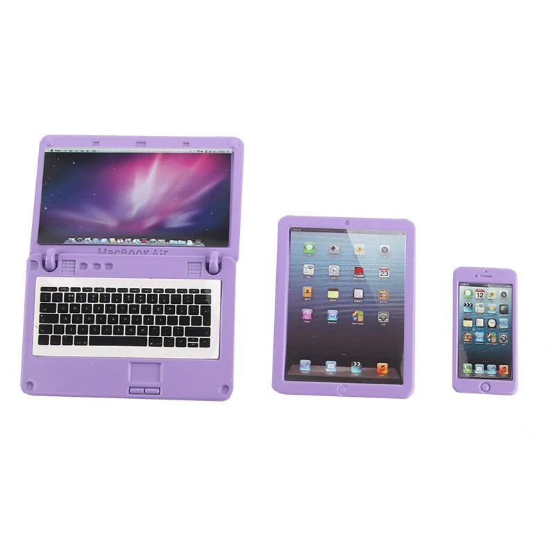 Purple Color Doll Accessories Luggage, Sweater Pajamas, Yoga mat, Shoes, Camera, Hangers For 43cm Baby New Born&American Dolls