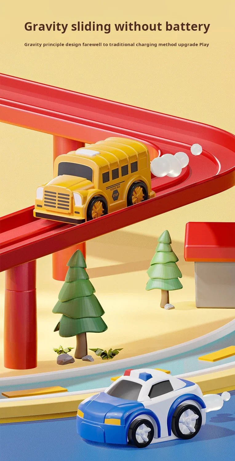 Racing Rail Car Model Educational Toys Children Track Adventure Game Brain Mechanical Interactive Train Animals Space Rocket Toy