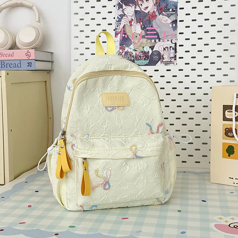 2025 Minimalist College Backpack - Large Capacity Laptop Bag, Waterproof Nylon School Bag with Padded Straps for Teens Ages