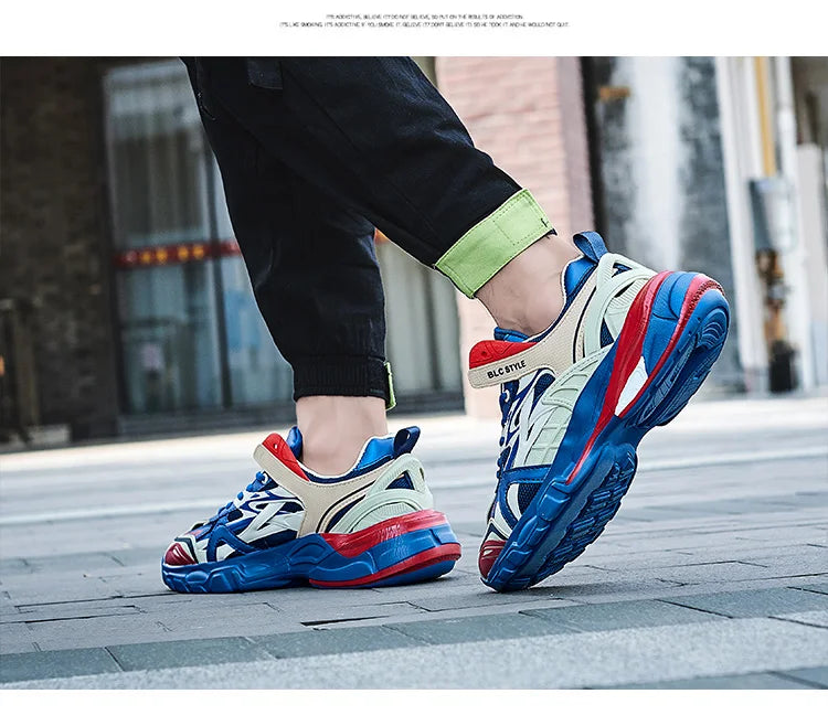 VIPOL Men's fashionable and versatile casual sports shoes, couple white sneakers, thick-soled height-increasing trendy shoes