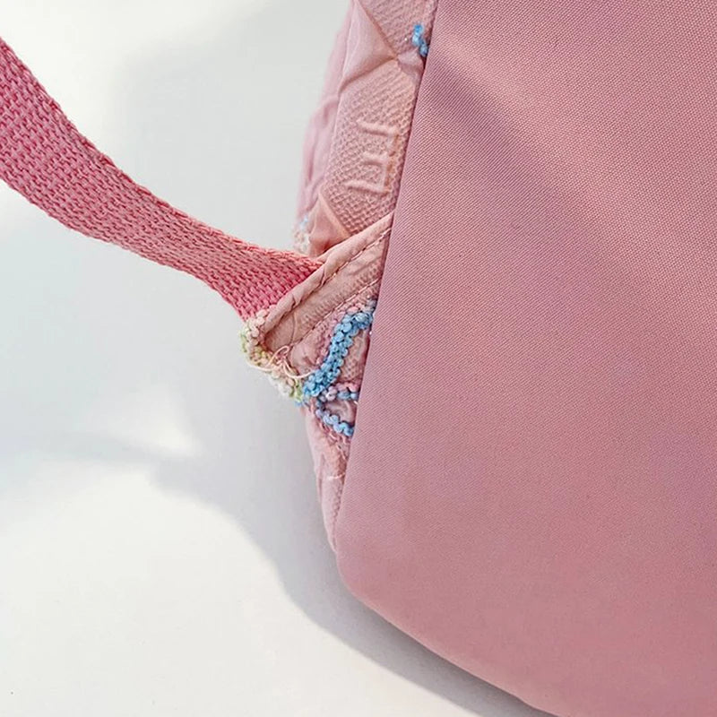 Versatile Junior High School Student Travel Laptop Backpack Cute Schoolbag Female Middle School Student Fashion Bowknot Backpack