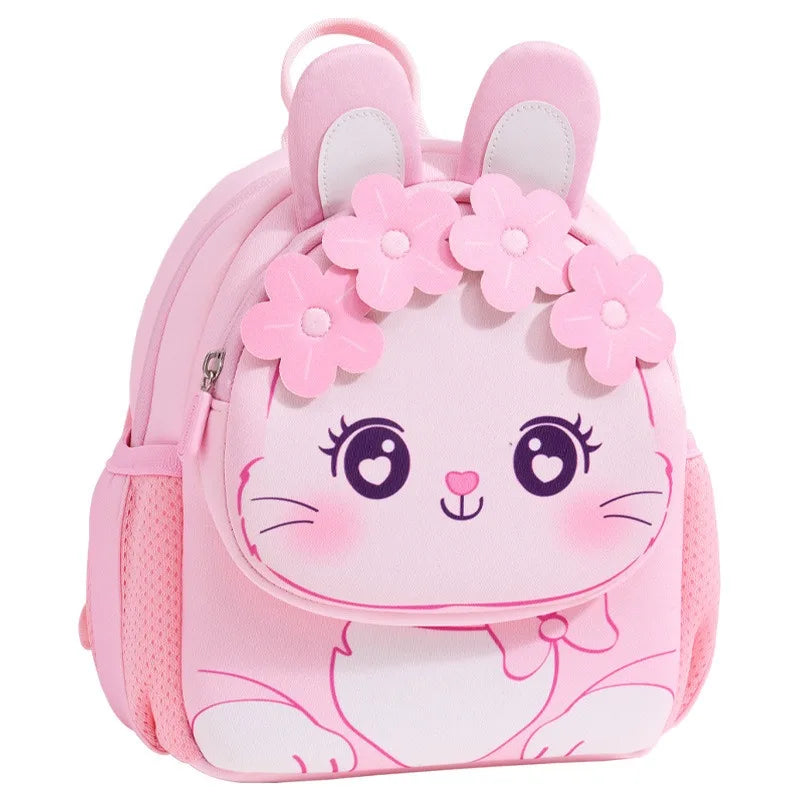 Toddler Backpack for Girls 3-5 Years Old Cartoon Pink Rabbit School Bags Kindergarten Kids Kawaii Bag Mochila Infantil Escolar
