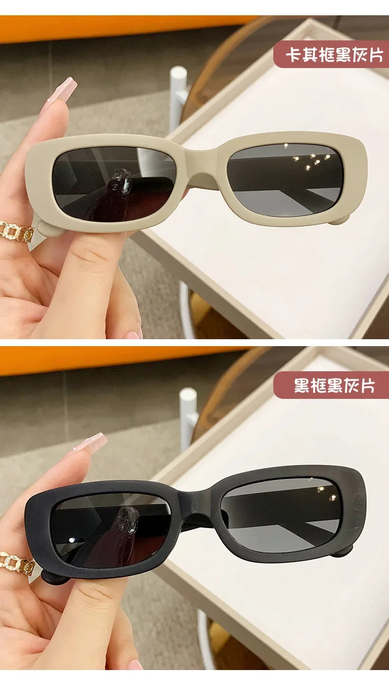 New Trend Children's Fashion Sunglasses Travel Summer Beach Outdoor UV400 Shades Retro Baby Girl Boy Small Rectangular Eyewear