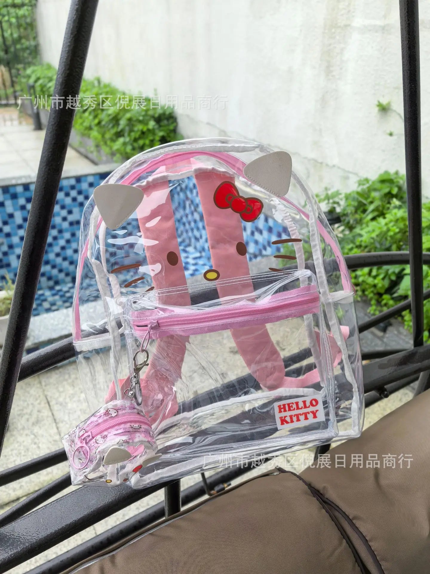 Sanrio Hello Kitty Y2K Waterproof Transparent Backpack Cute Cinnamoroll Cartoon Pvc Large Capacity Storage Bag Student Schoolbag