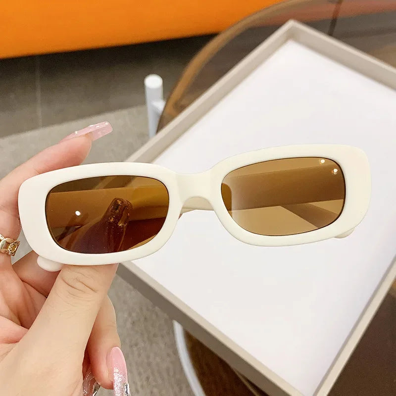 New Trend Children's Fashion Sunglasses Travel Summer Beach Outdoor UV400 Shades Retro Baby Girl Boy Small Rectangular Eyewear