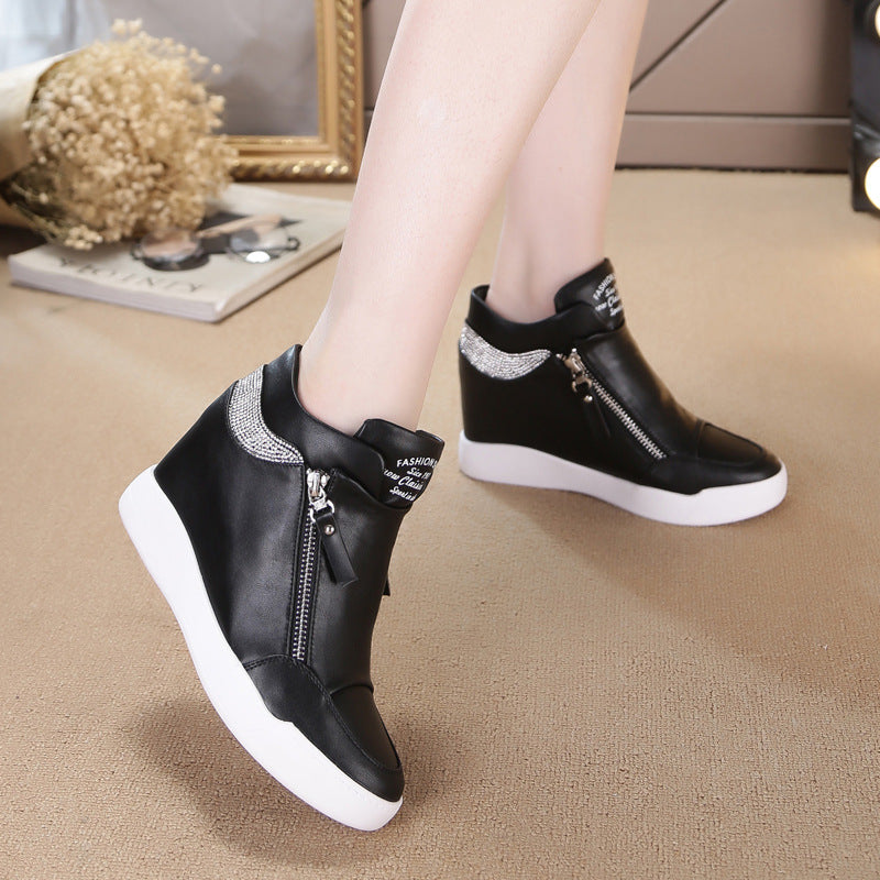 Korean Style Women's Shoes with Hidden Wedge Heel
