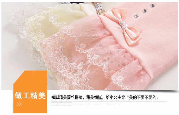 girls' pure cotton Korean style leggings, 3-8years old, long pants, skinny leggings