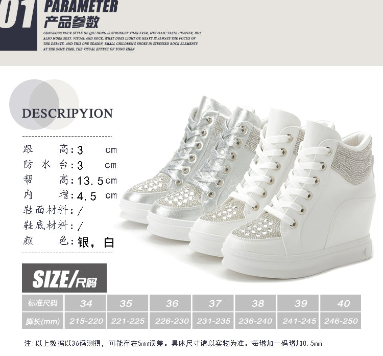 Korean Style Women's Shoes with Hidden Wedge Heel