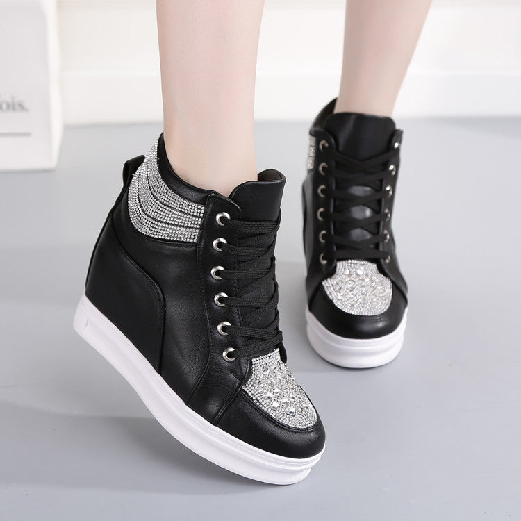 Korean Style Women's Shoes with Hidden Wedge Heel