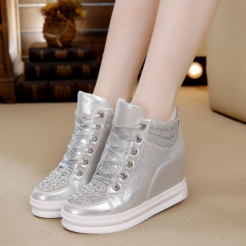 Korean Style Women's Shoes with Hidden Wedge Heel