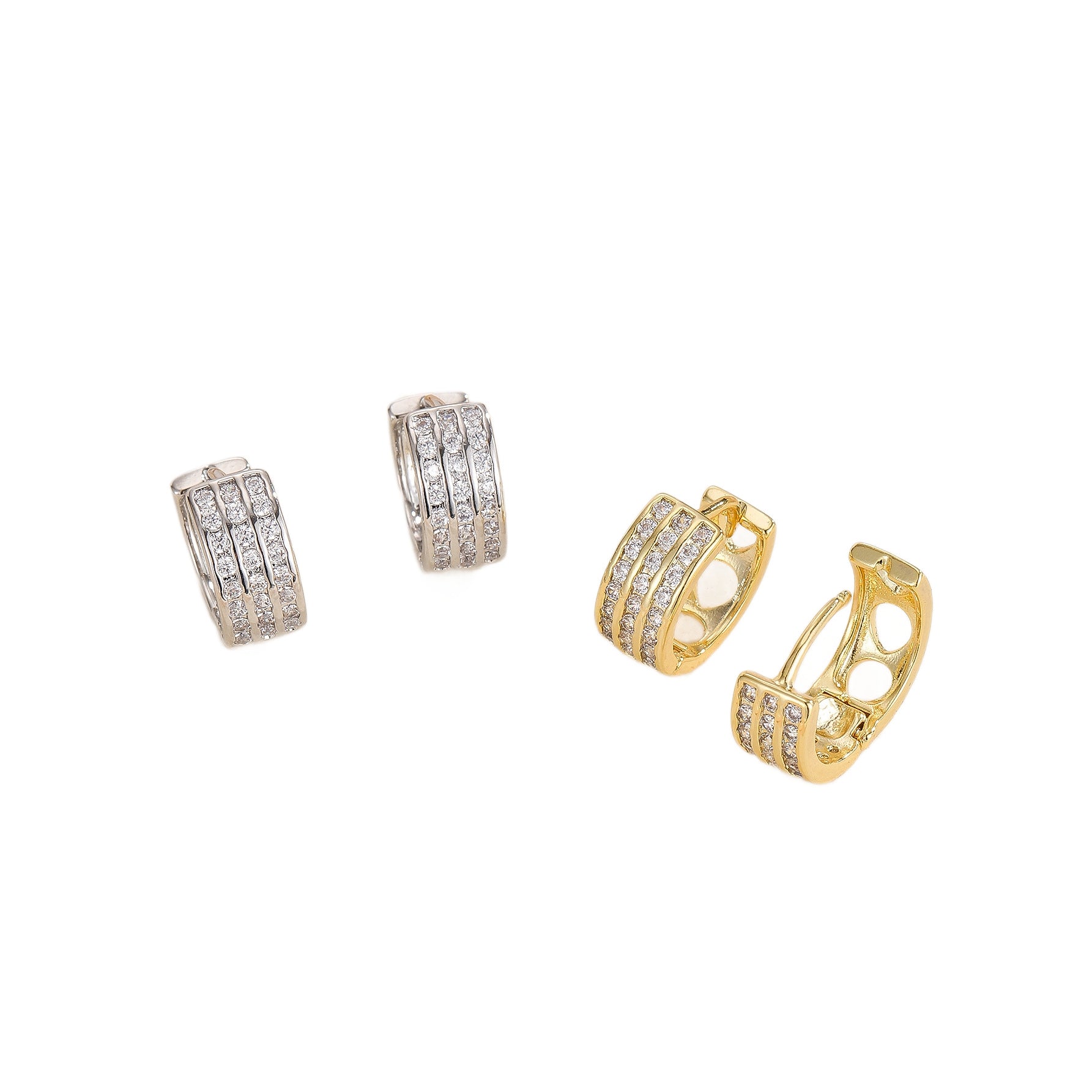 Fashionable And Minimalist Zircon Ear Buckle
