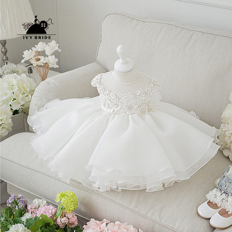 Year-old Baby Girl Spring Flower Umbrella Princess Dress