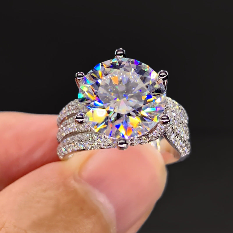 Moissanite Luxury Full Diamond Ring