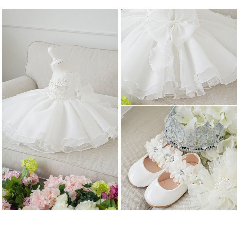Year-old Baby Girl Spring Flower Umbrella Princess Dress