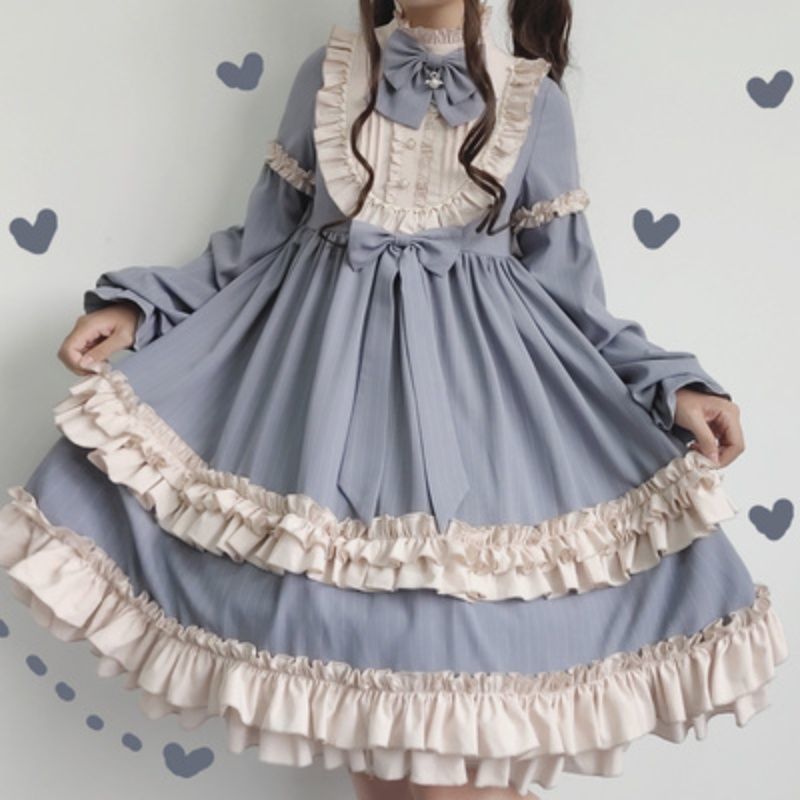 Japanese Soft Girl Spring And Summer Cat Party Dress