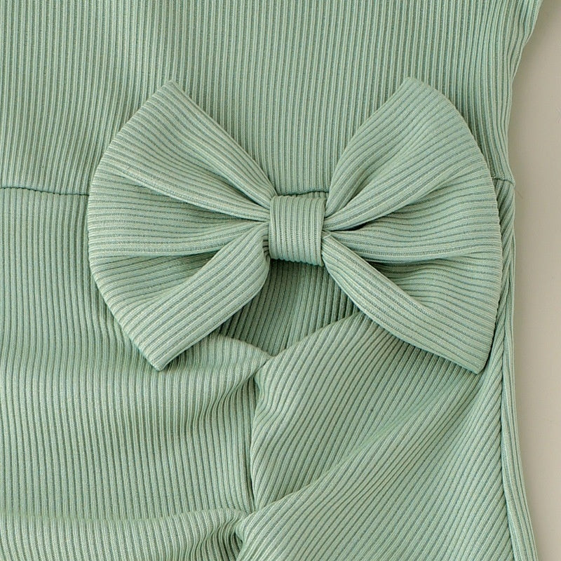 Girls' Sling Green Dress Summer