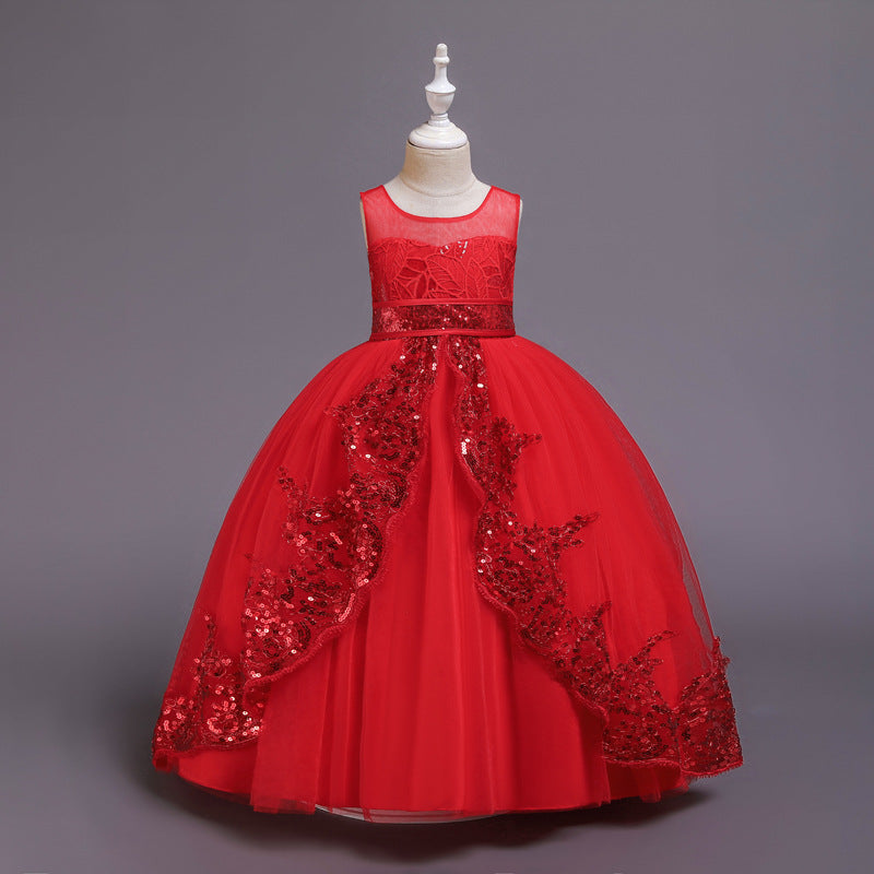 Party 3D Lace Flower Girl Wedding Dress