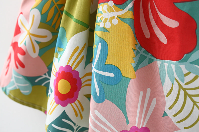 Summer New Girls' Small Flower Dress