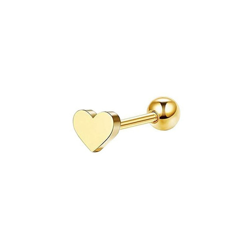 Simple Stainless Steel Heart-shaped Hollow Earrings