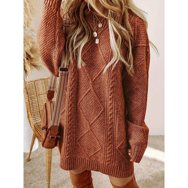 Women's Knitted Drop Shoulder Loose Sweater