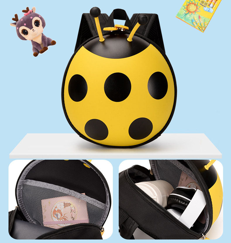 Ladybug Kindergarten Backpack with Leash Baby Backpack for 1 2 3 years Kids Backpack