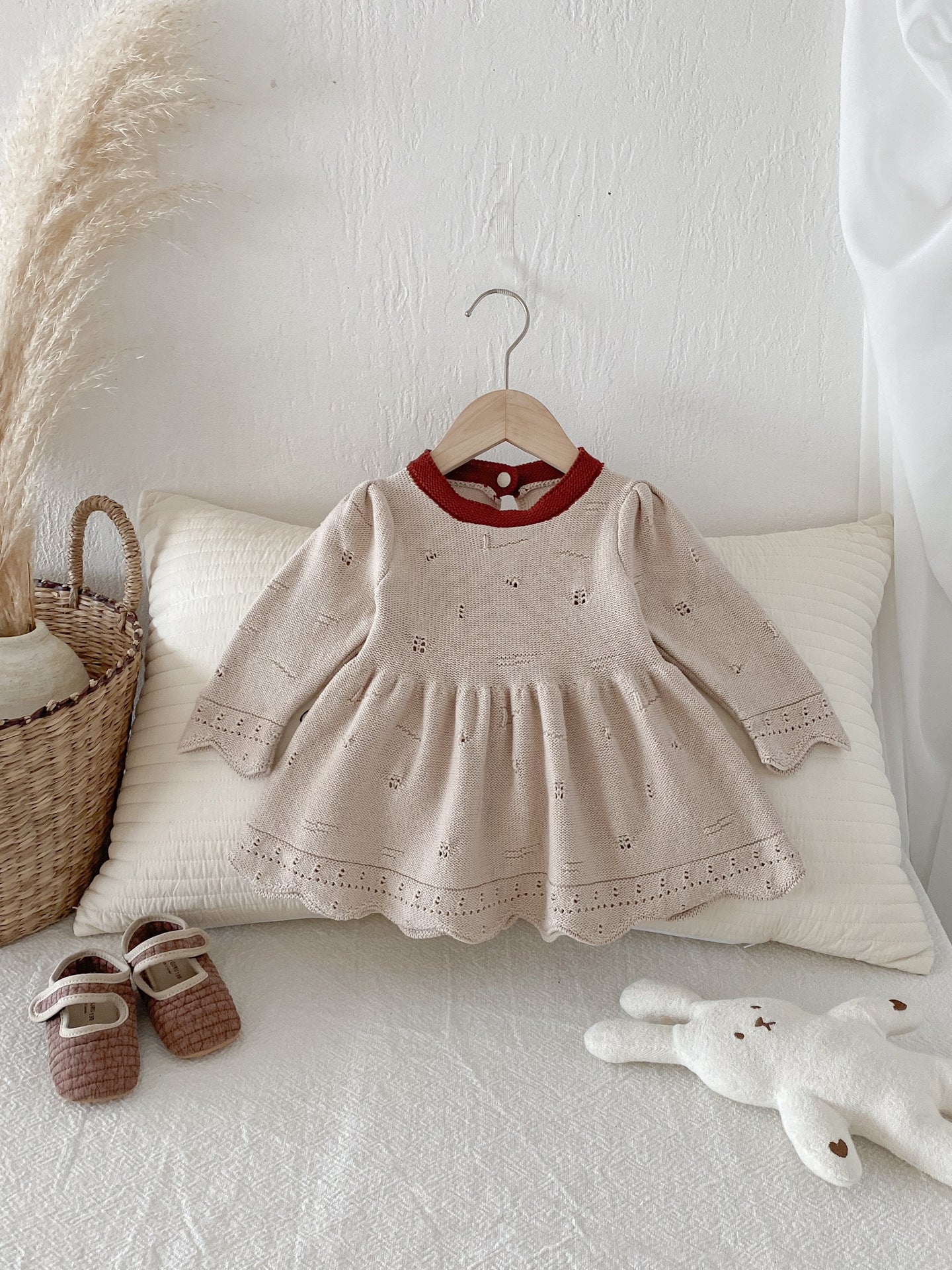 Baby Girl Princess Dress Western Style Warm Kids' Sweater Skirt