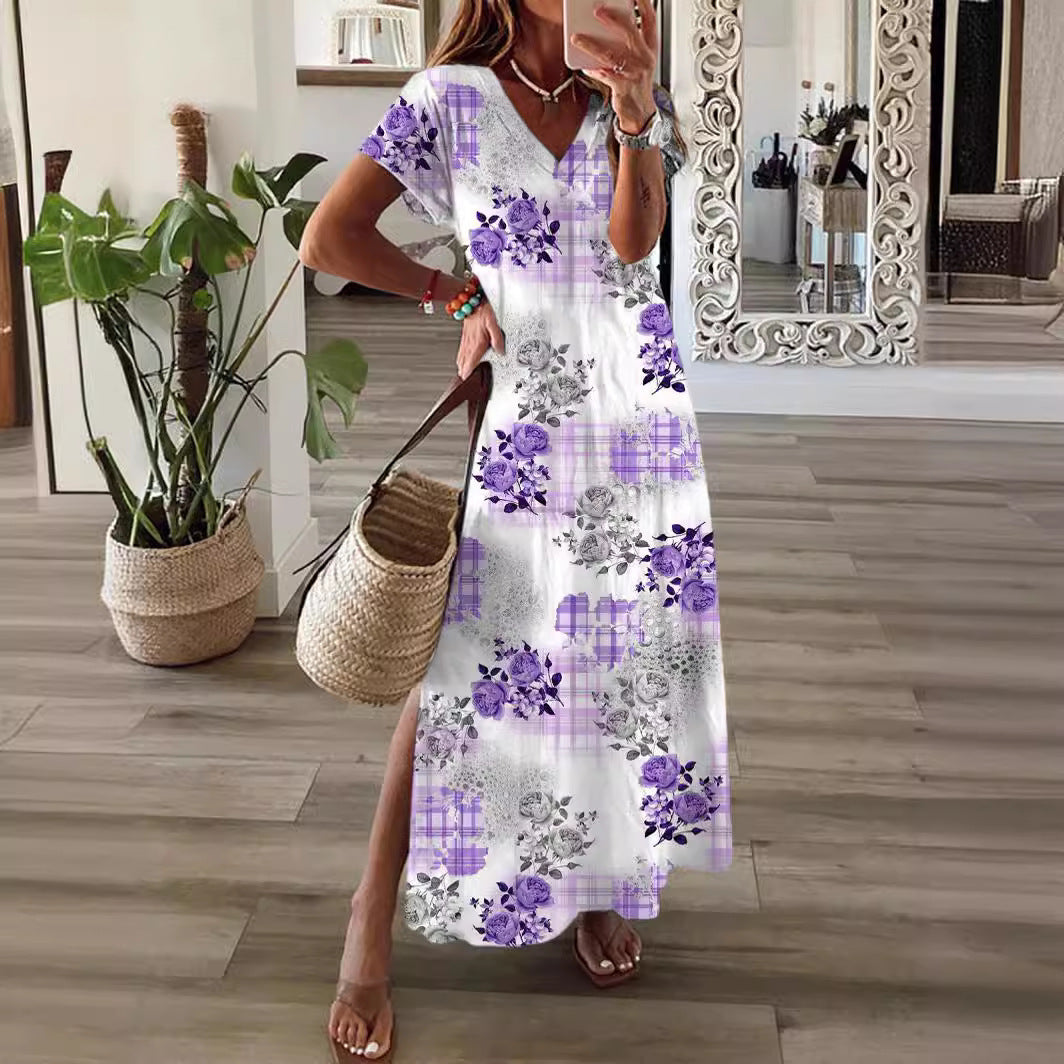 Women's V-neck Casual Fashion Dress